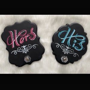 Bathroom hangers (his/hers)